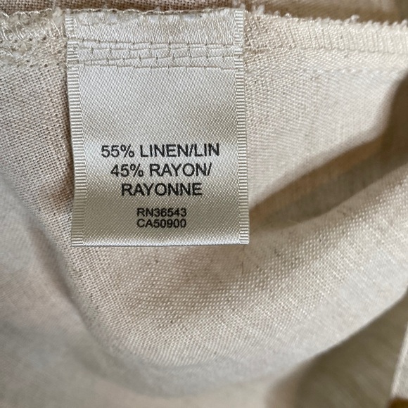 Van Heusen Linen Blend Ruffle Top Size S - Picture 5 of 6